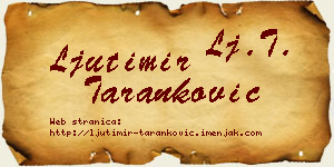 Ljutimir Taranković vizit kartica